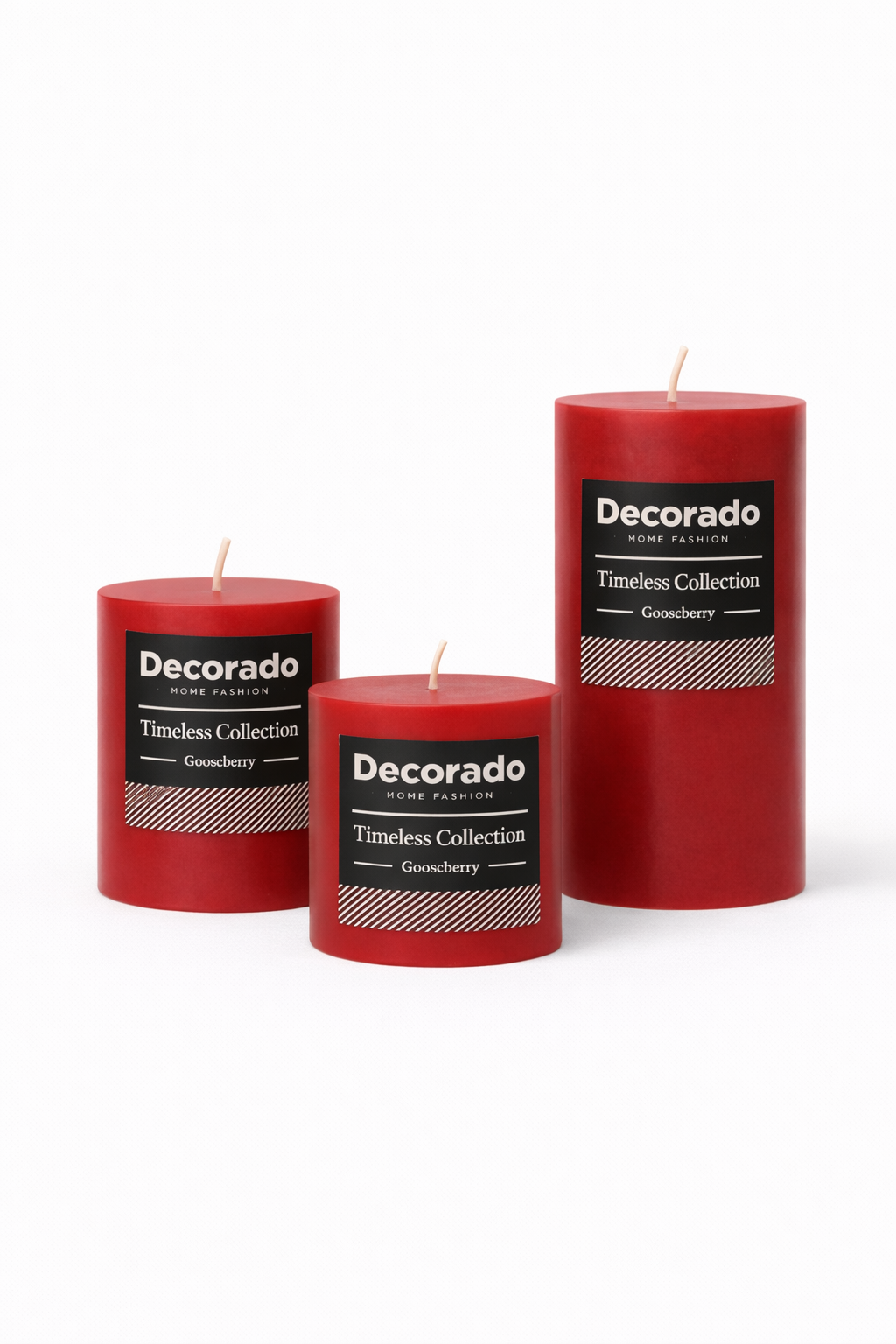 נר ריחני אדום קוטר 7 ס"מ GOOSBERRY
