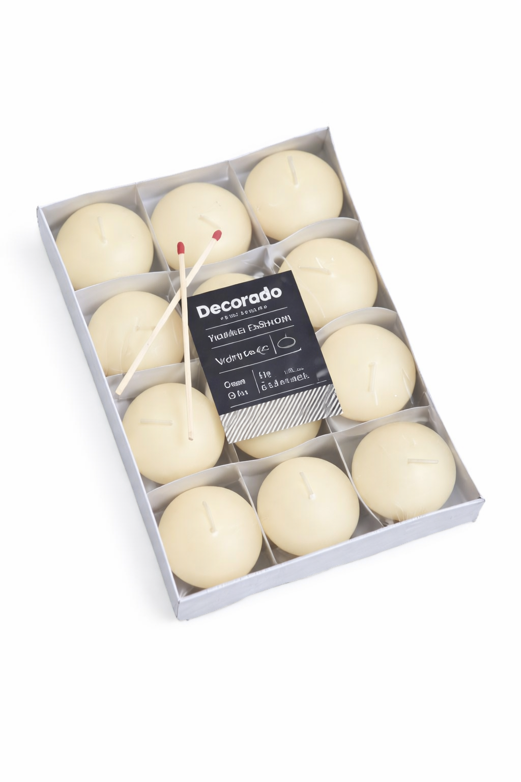 נרות צפים שמנת