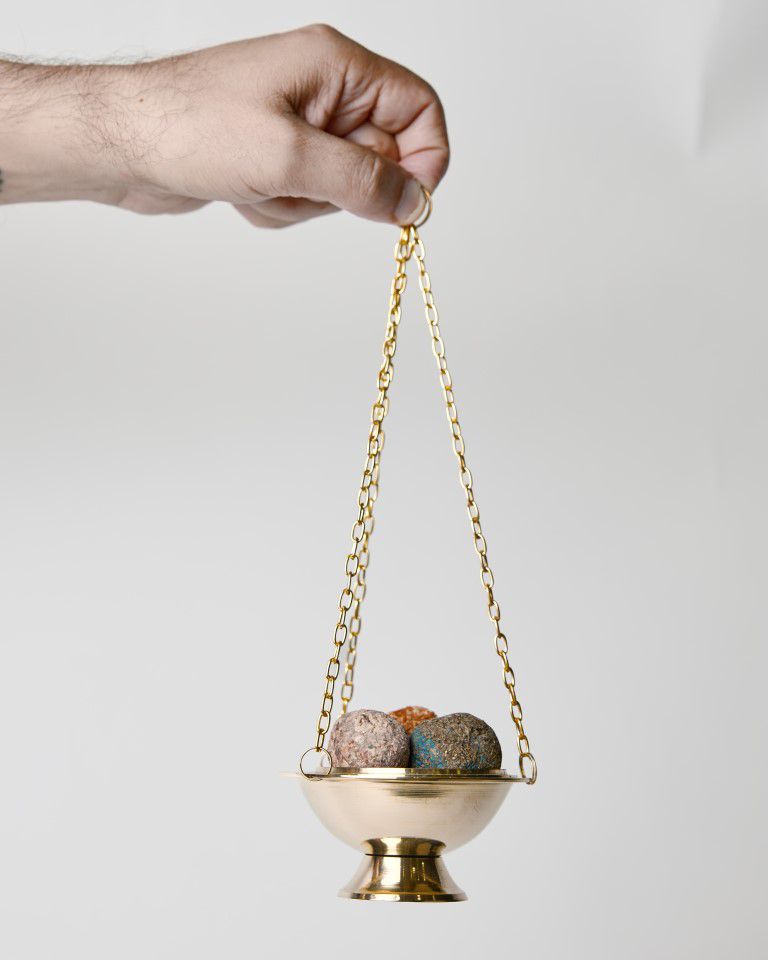 כלי נחושת להקטרה שרשרת