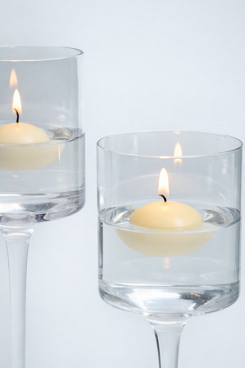 נרות צפים שמנת