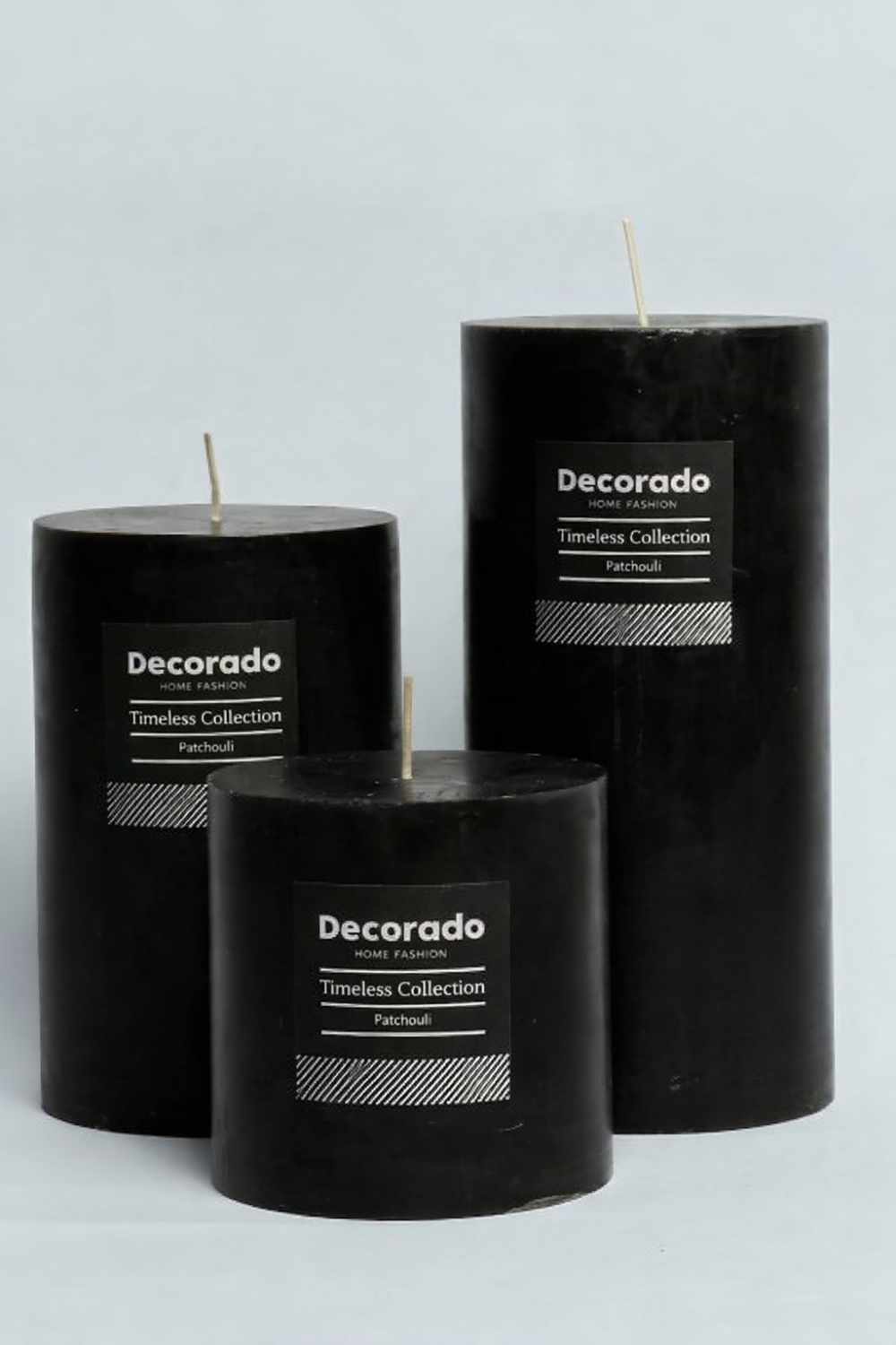 נר ריחני שחור קוטר 10 ס"מ  PATCHOULI