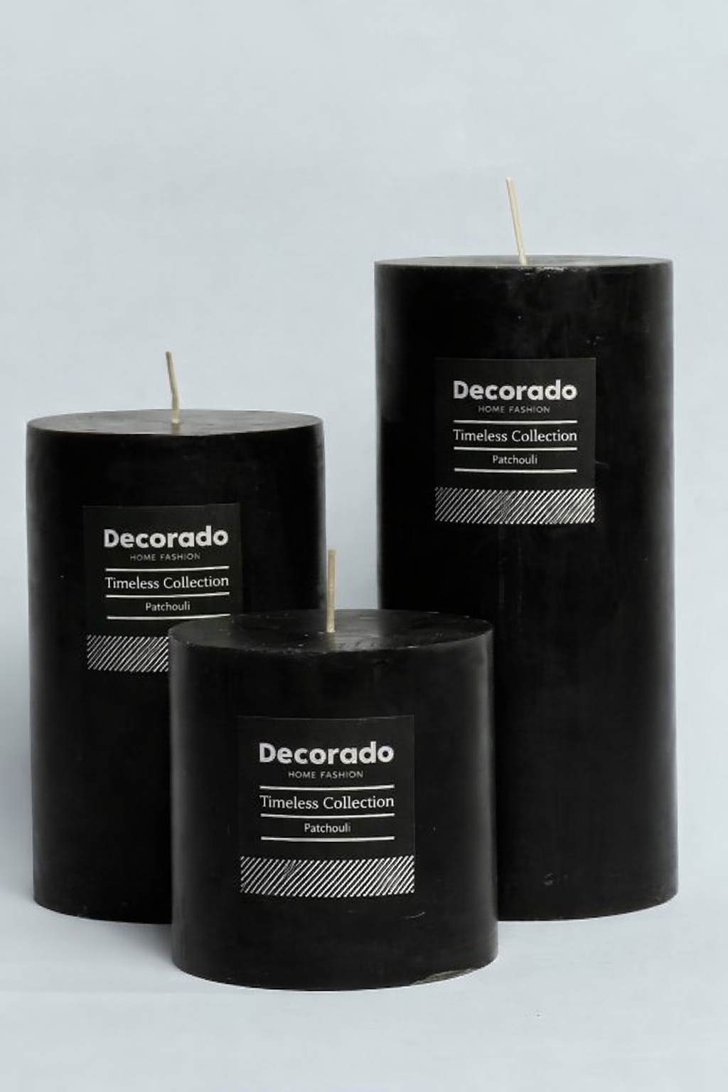 נר ריחני שחור קוטר 10 ס"מ  PATCHOULI