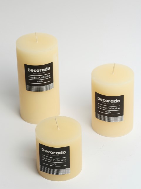 נר ריחני שמנת קוטר 7 ס"מ  VANILLA