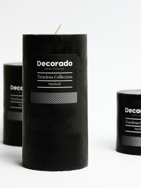 נר ריחני שחור קוטר 10 ס"מ  PATCHOULI