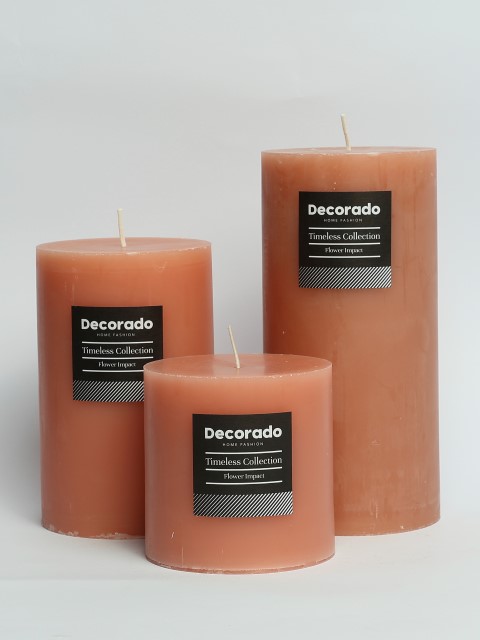 נר ריחני ורוד פודרה קוטר 10 ס"מ FLOWER IMPACT