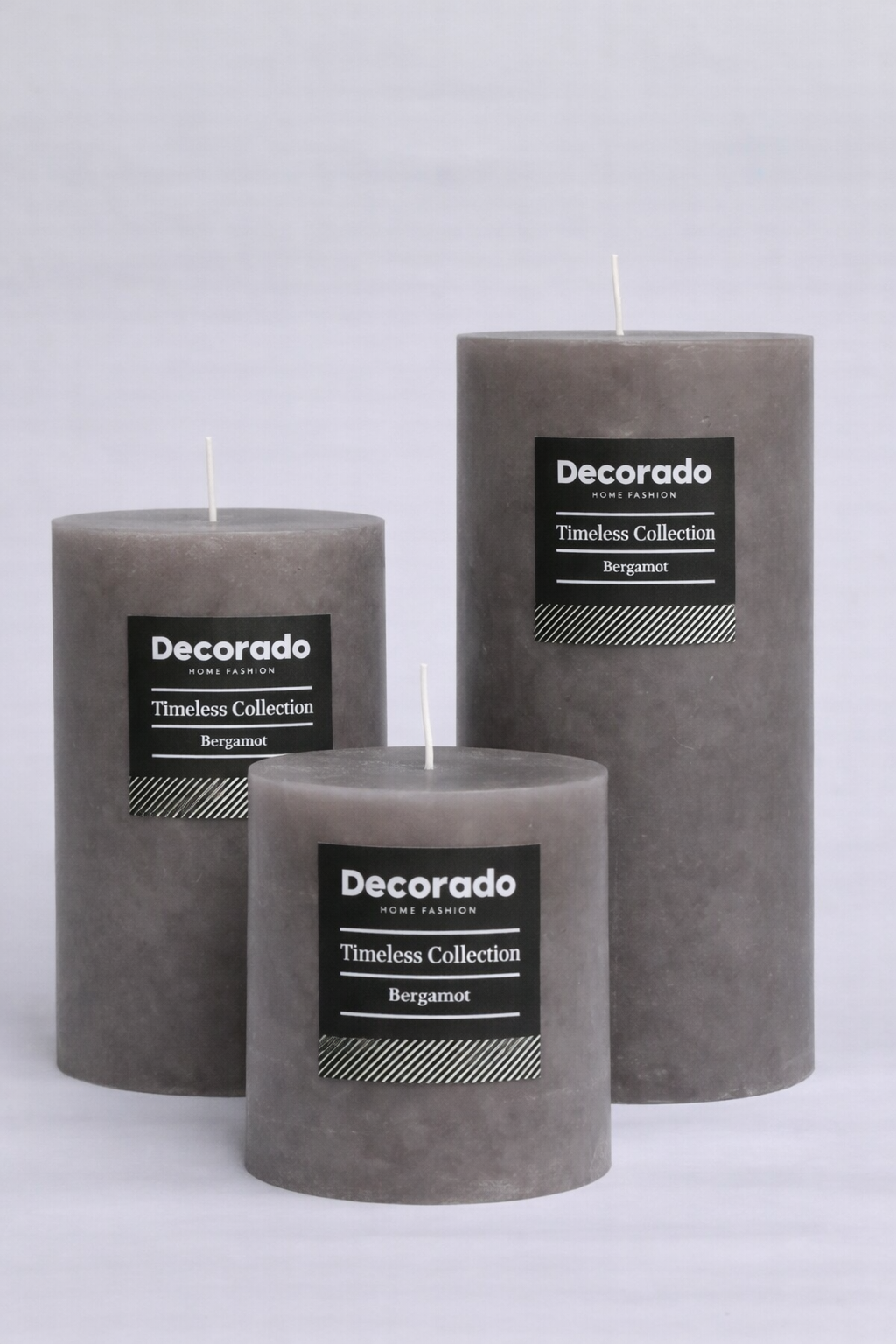 נר ריחני אפור אורבני קוטר 10 ס"מ BERGAMOT