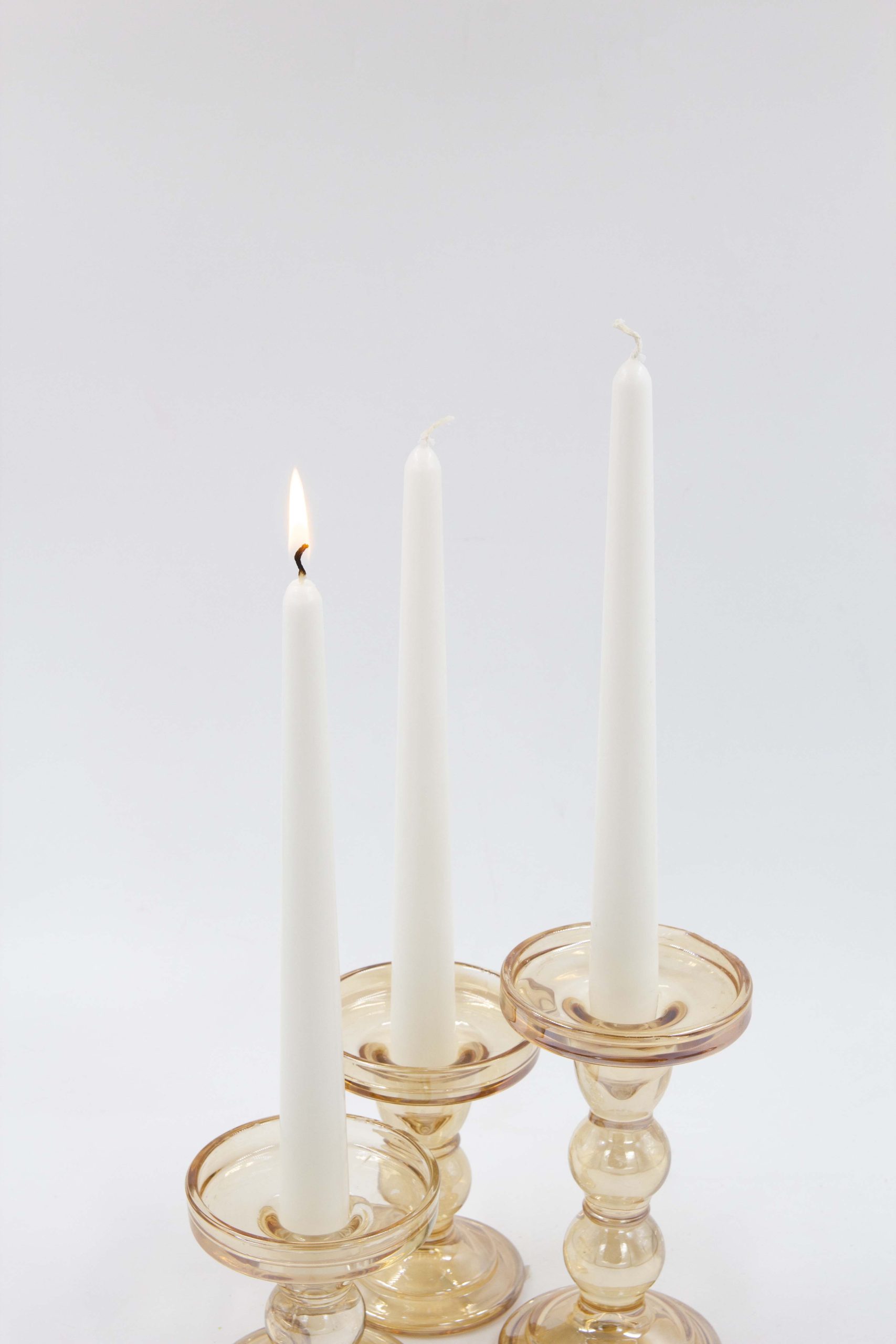 נרות לפמוטים 10 יחי' לבן