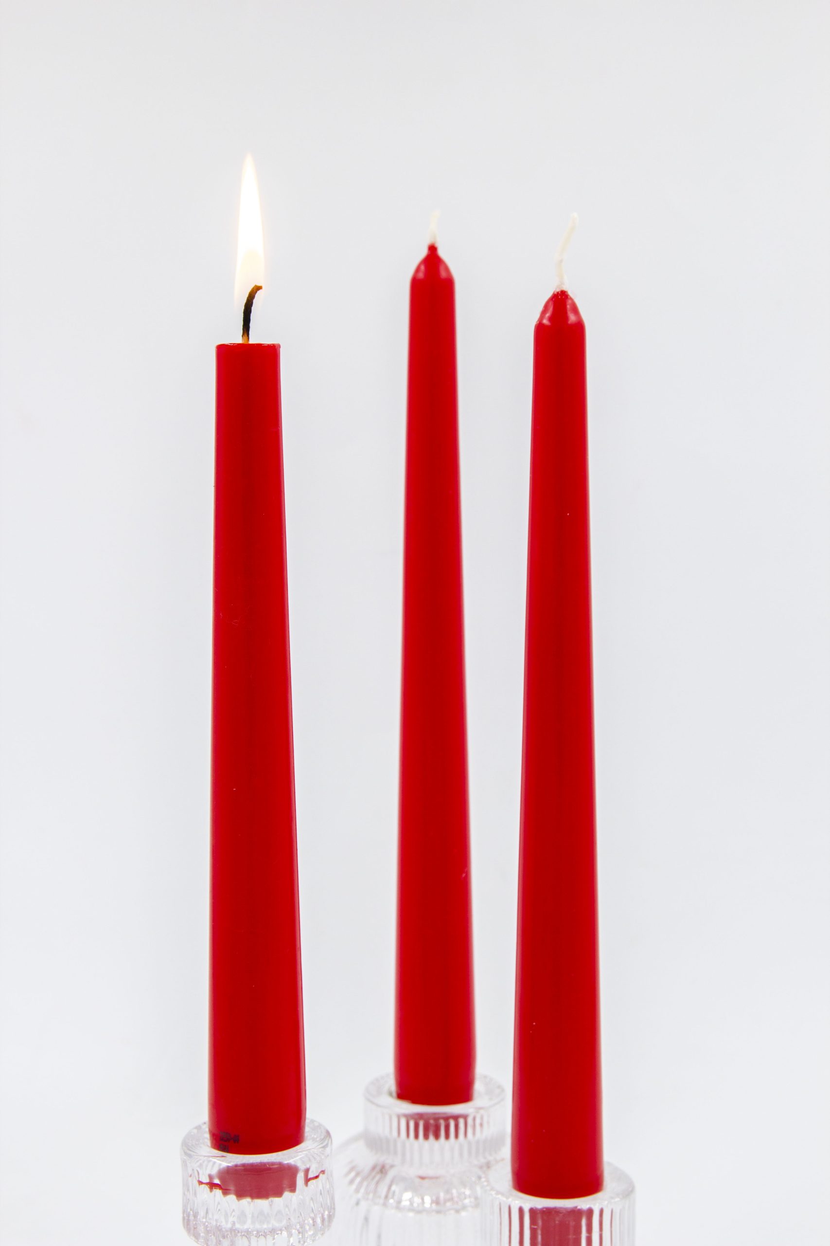 נרות לפמוטים 10 יחי' אדום