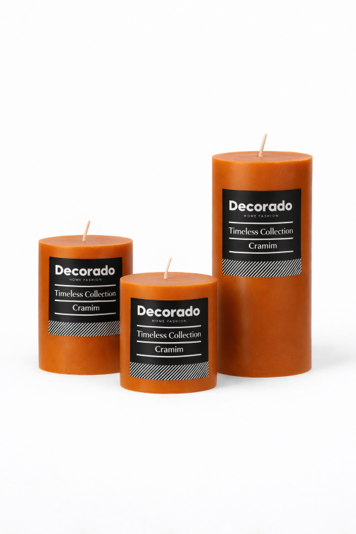 נר ריחני כתום קוטר 7 ס"מ SUNSET