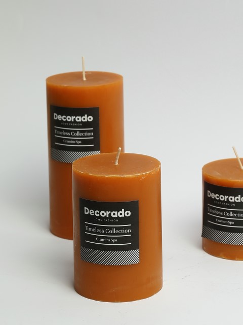 נר ריחני כתום קוטר 7 ס"מ SUNSET