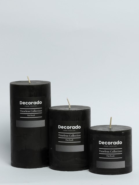 נר ריחני שחור קוטר 7 ס"מ PATCHOULI