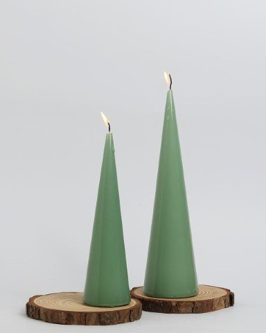 נר CONE ירוק פסטל