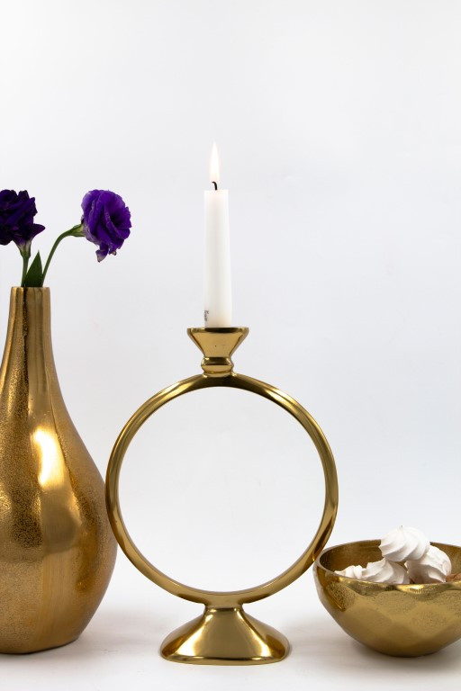 נר מעוצב ביצה חום אדמה