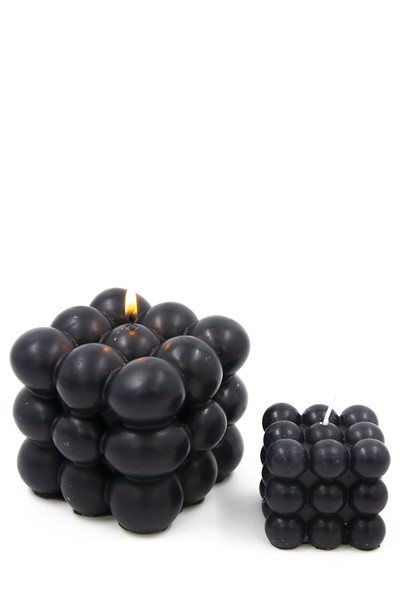 נר BUBBLE שחור 9*9