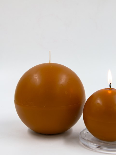 נר באולינג 12 ס"מ חום אדמה