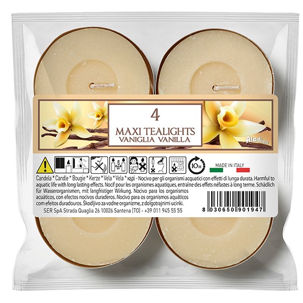 נר ג'מבו טילייט בריח וניל - שמנת