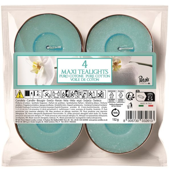 נר ג'מבו טילייט בריח כותנה פיורי