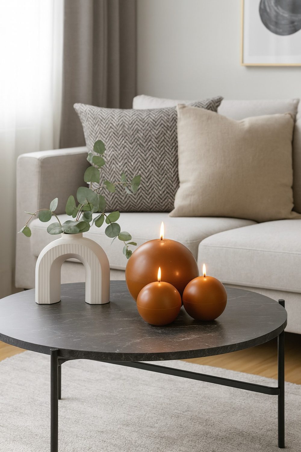 נר באולינג חום אדמה