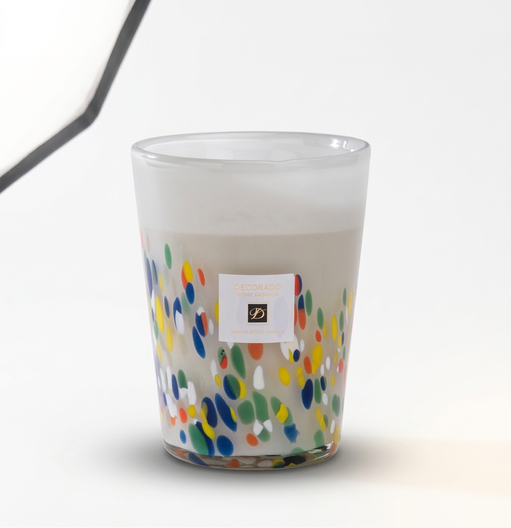 נר ריחני בזכוכית טוליפ SANDALWOOD - 18 ס"מ