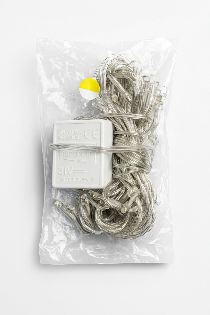 שרשרת נורות לד 10 מטר על חשמל