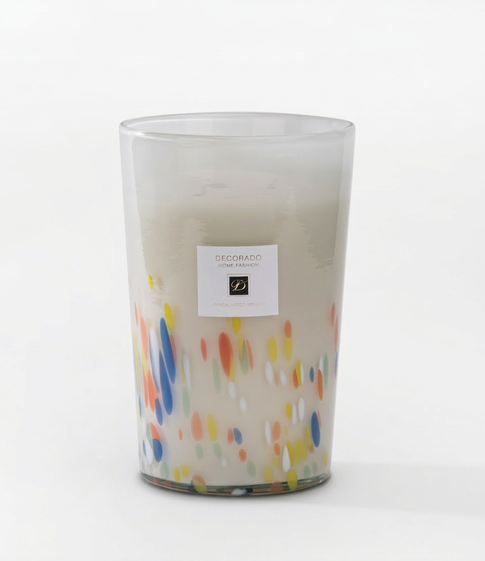 נר ריחני בזכוכית טוליפ SANDALWOOD - 25 ס"מ