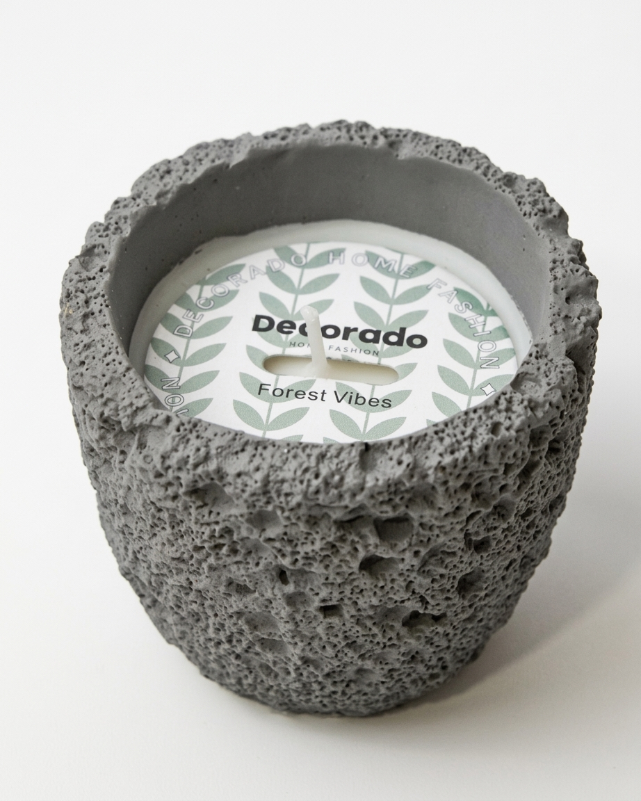 נר יצוק VANILLA GARDENIA - אפור