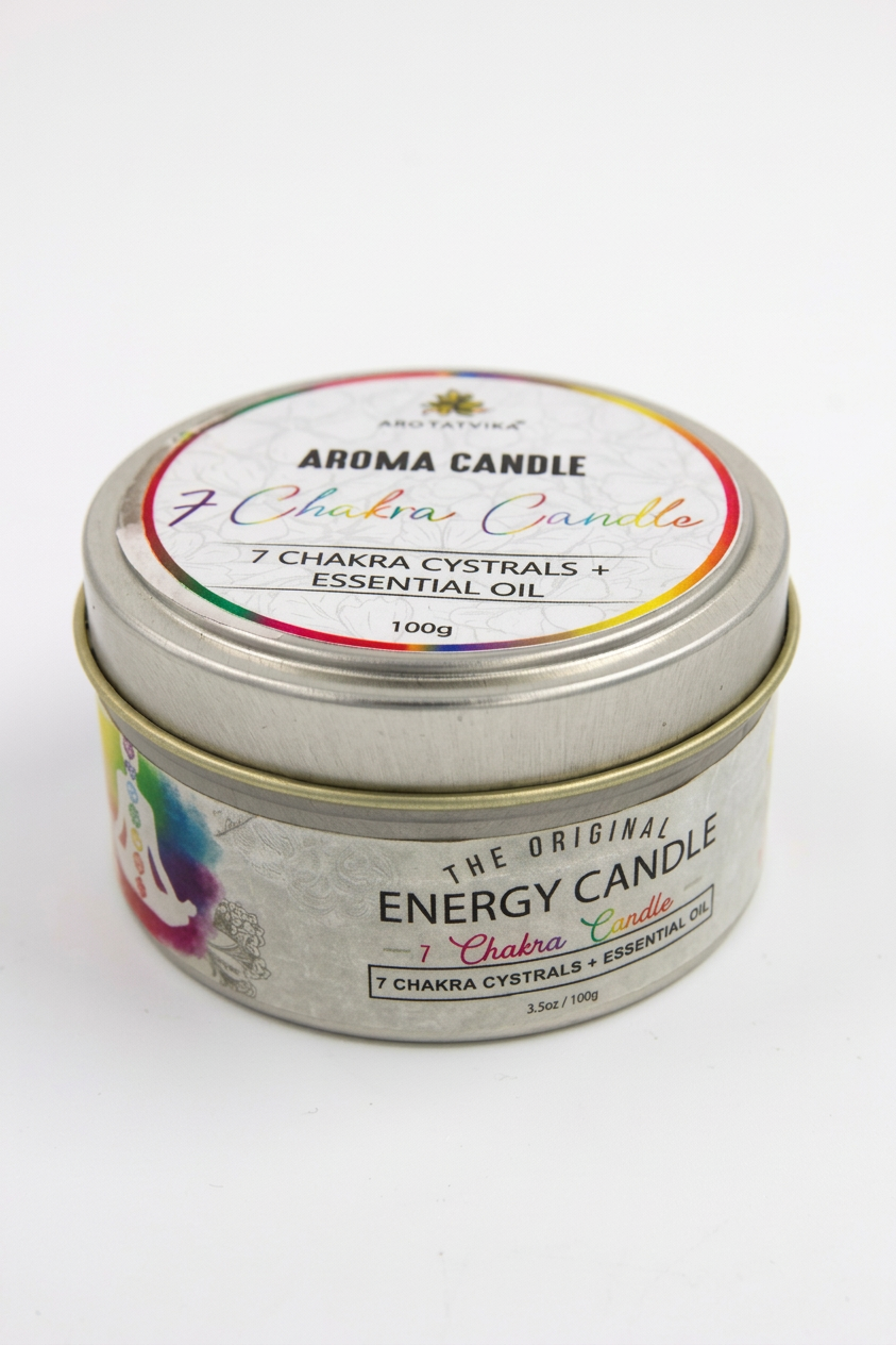 נר בפחית מכסה SEVEN CHAKRA - seven-chakra