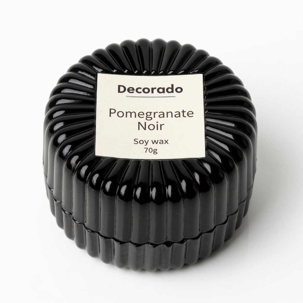 נר סויה מקרון POMEGRANTE NOIR שחור