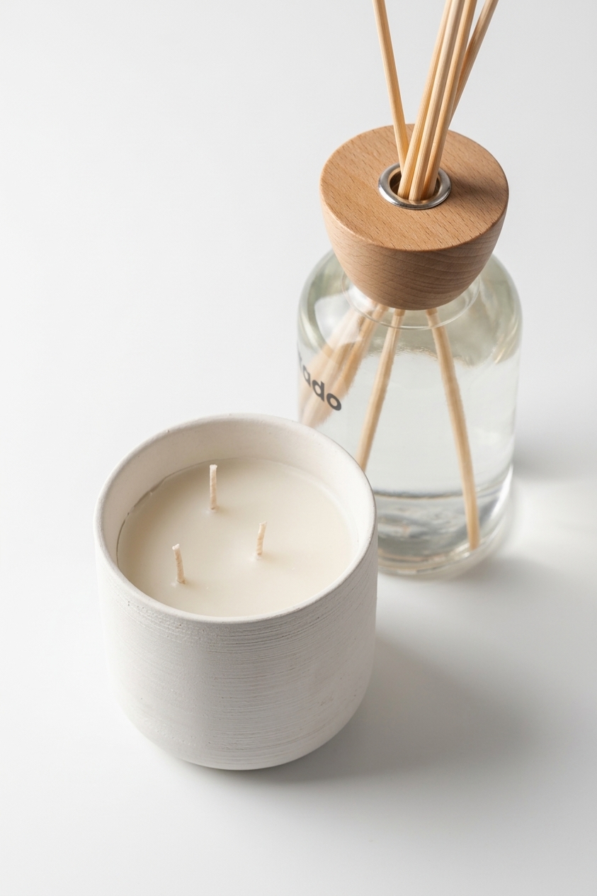 נר בחרס מחוספס גדול 10 ס"מ