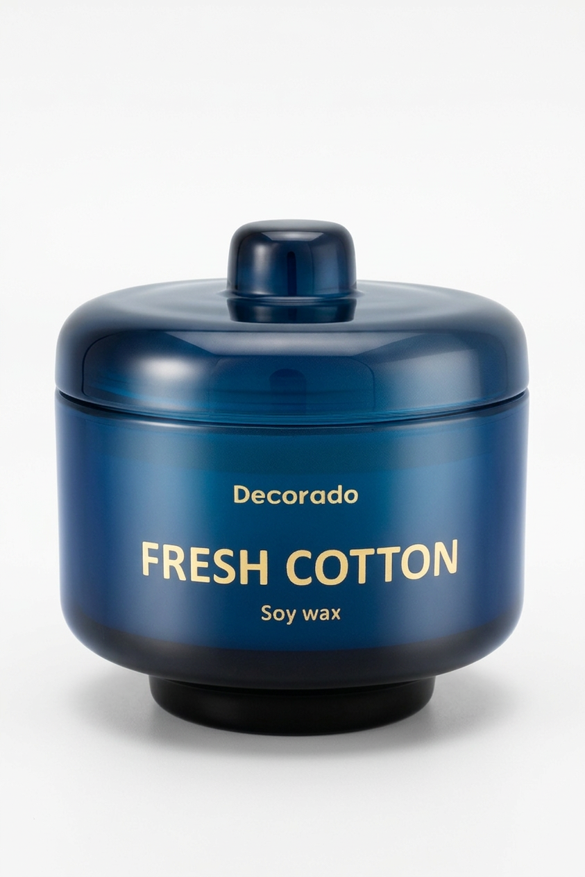 נר סויה לומה FRESH COTTON כחול