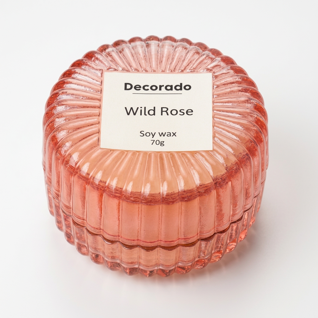 נר סויה מקרון WILD ROSE ורוד