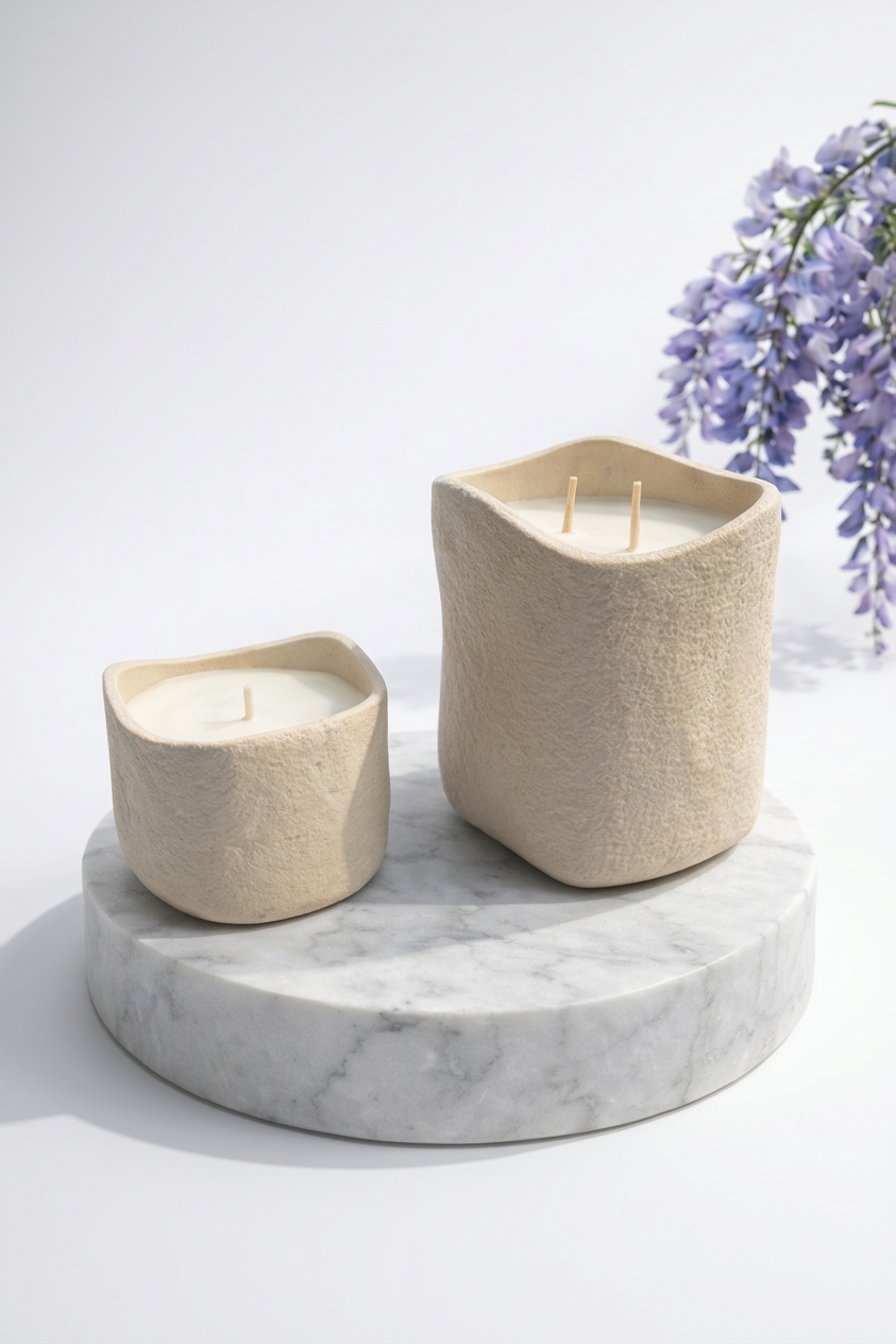 נר חרס NAVE  טבעי 8 ס''מ