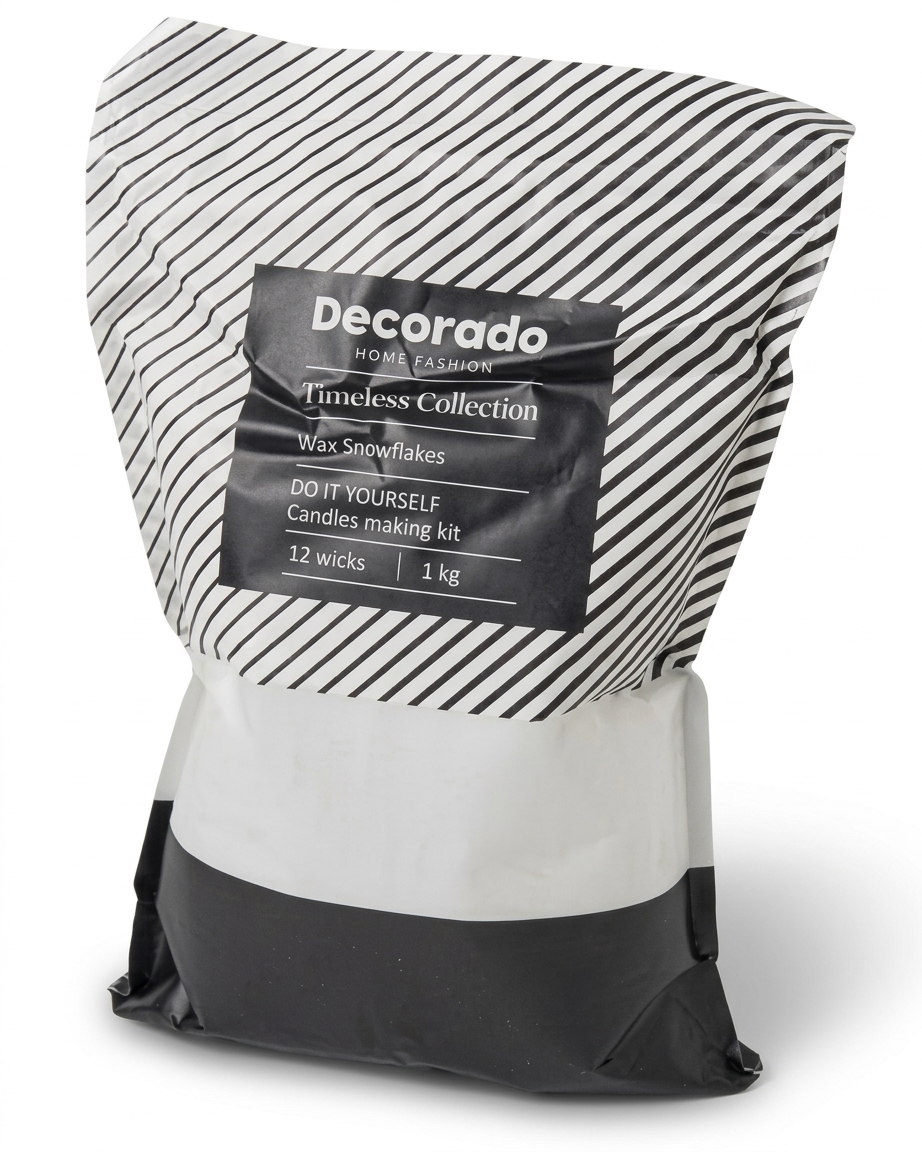 DIY פניני שעווה 1 ק"ג כולל פתילים - לבן