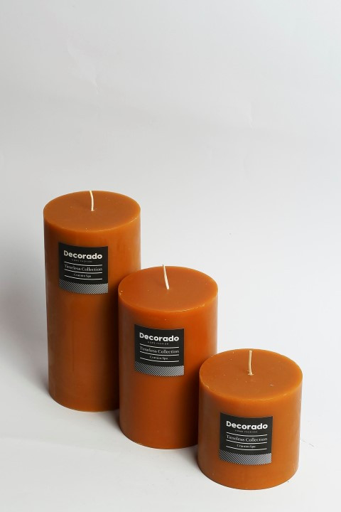 נר ריחני כתום קוטר 10 ס"מ SUNSET