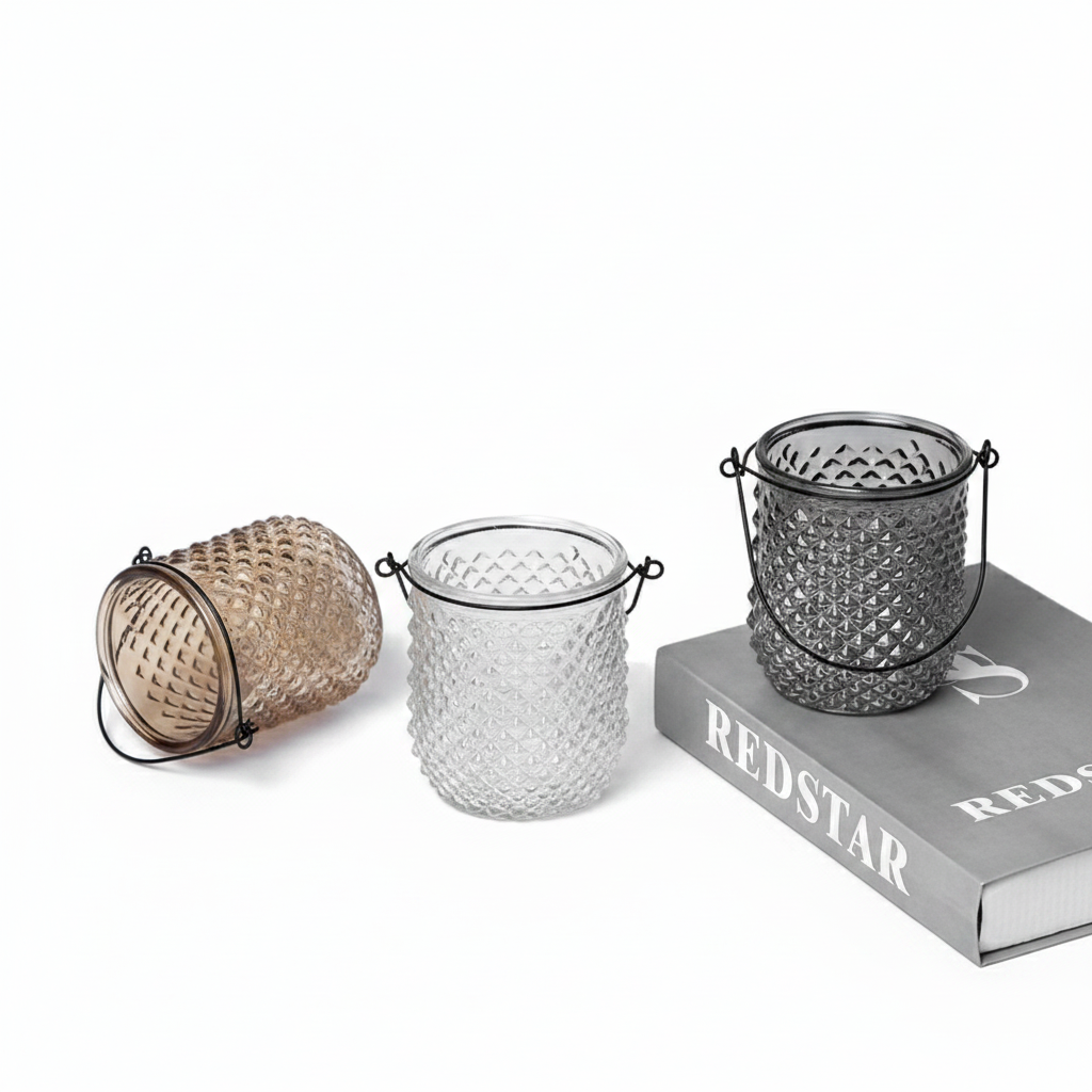 עששית זכוכית מעויינים 9.5/11 - שקוף