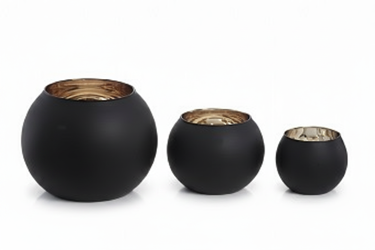 זכוכית זהב שחור 10/8 סמ