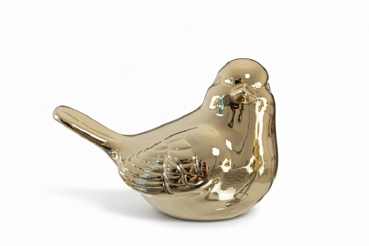 ציפור דקורציה זהב/כסף - 12 יח' במארז