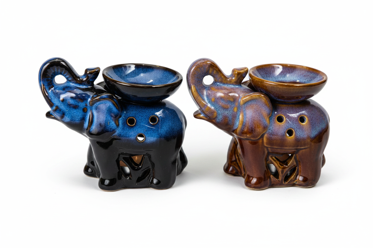 מבער פיל צלחת על הגב - קטן