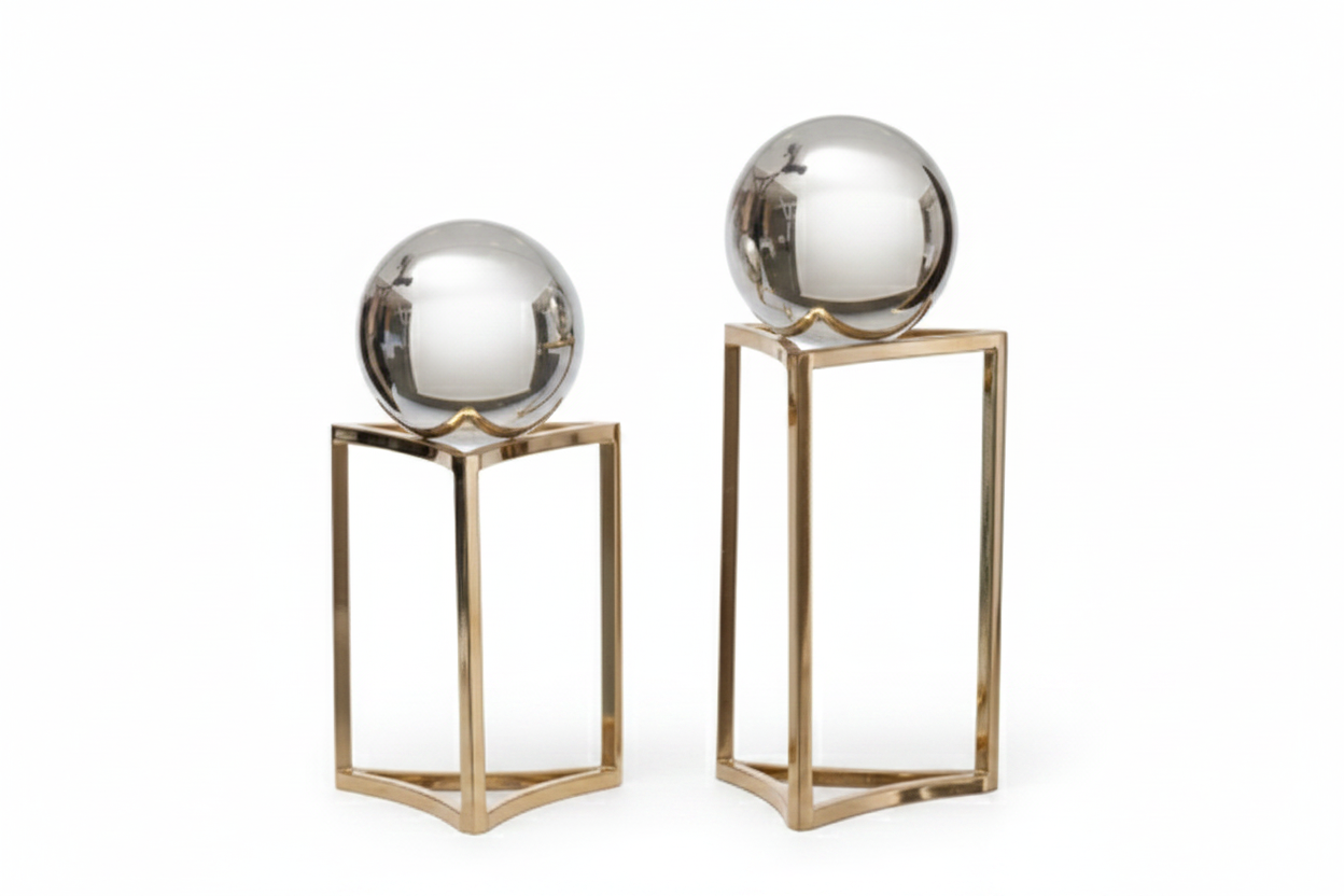 מרכז שולחן בדולח זהב בינוני