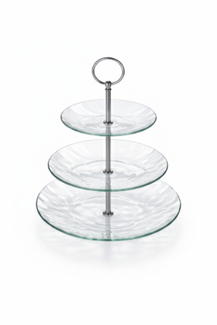 מגש קומות זכוכית 45 סמ