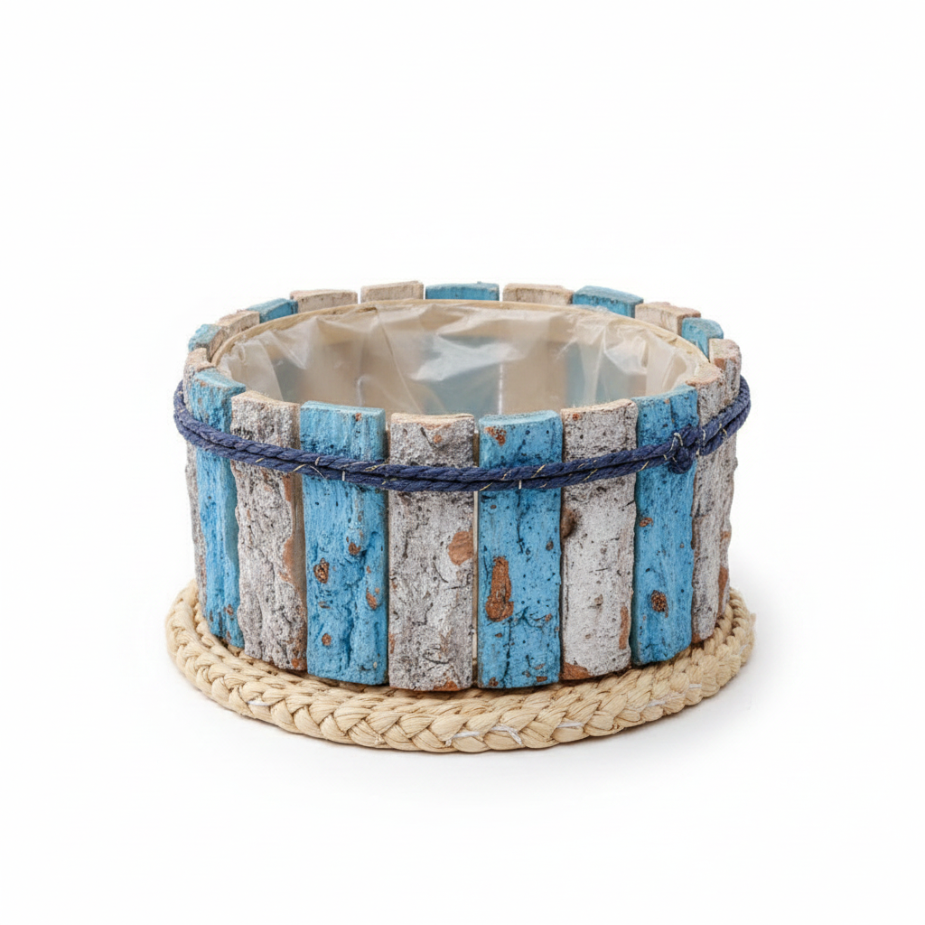 מעמד עציץ כחול לבן 21 סמ