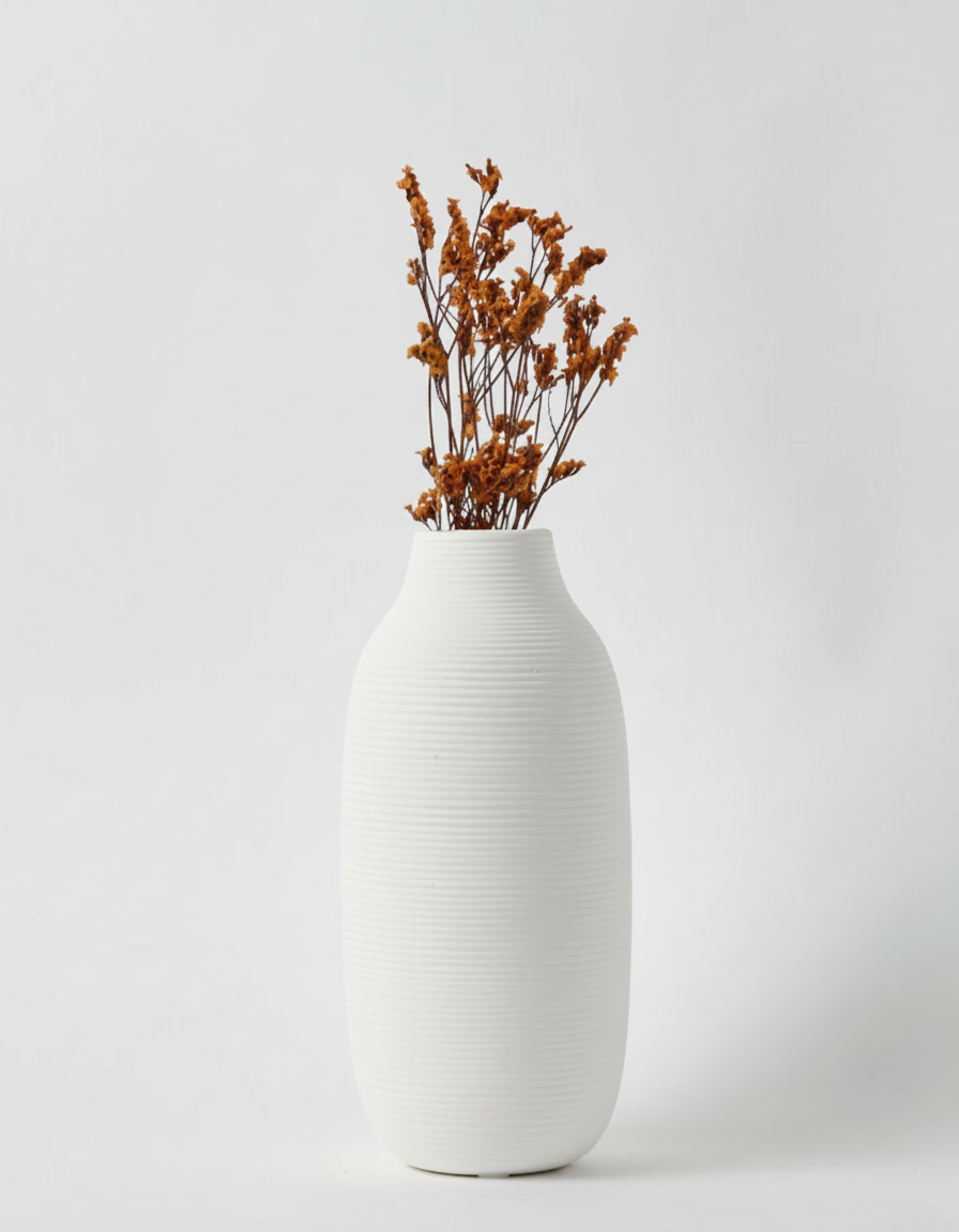 כד חרס מחוספס לבן