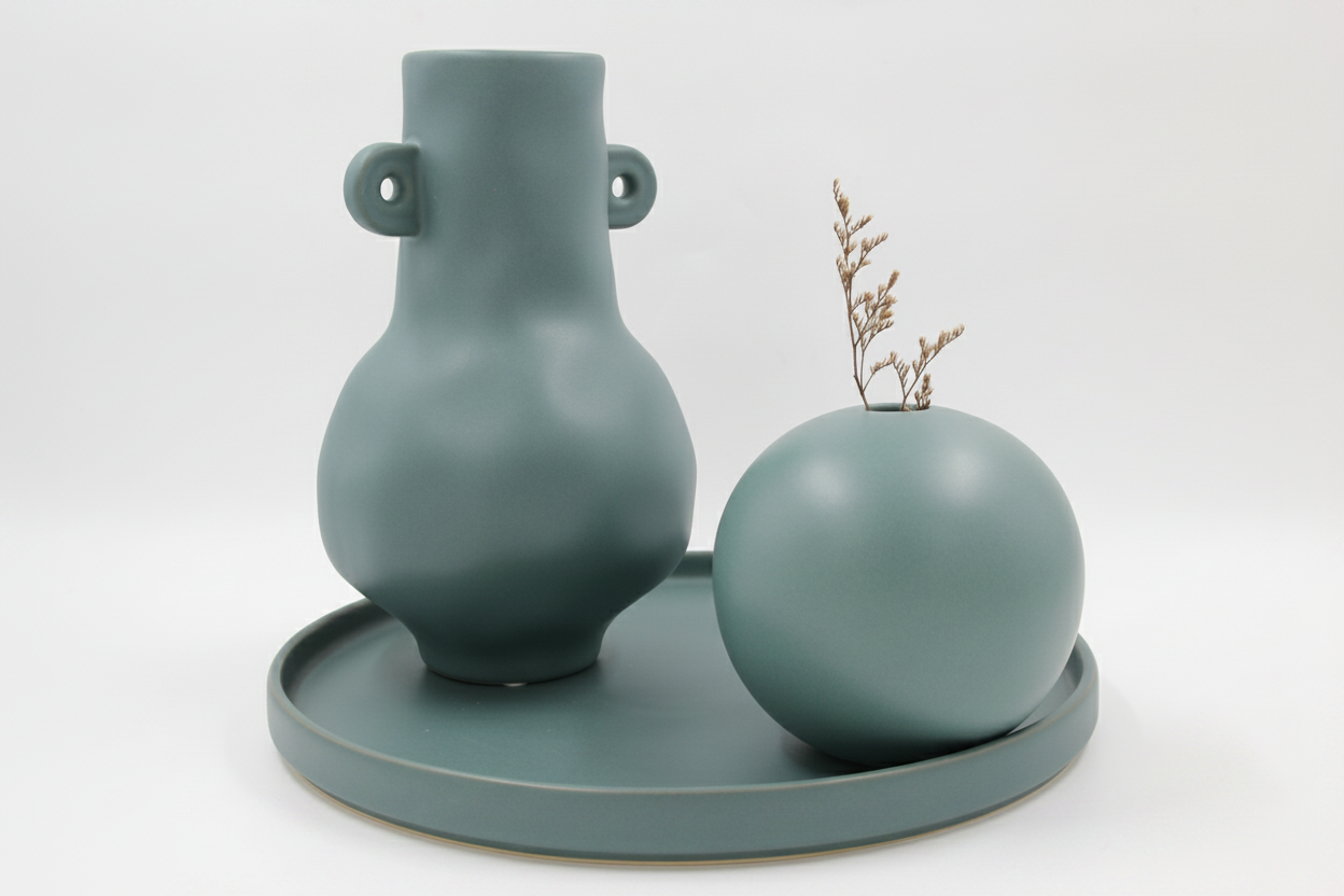 כד חרס כחול 12 ס''מ SNOWBALL