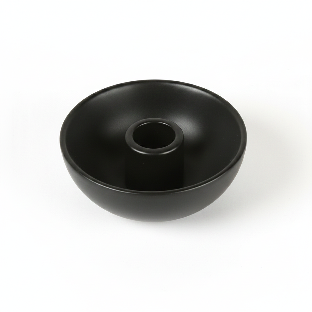 פמוט חרס DIS שחור קטן