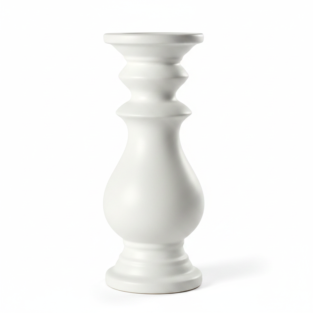 פמוט KING לבן בינוני 30 ס"מ