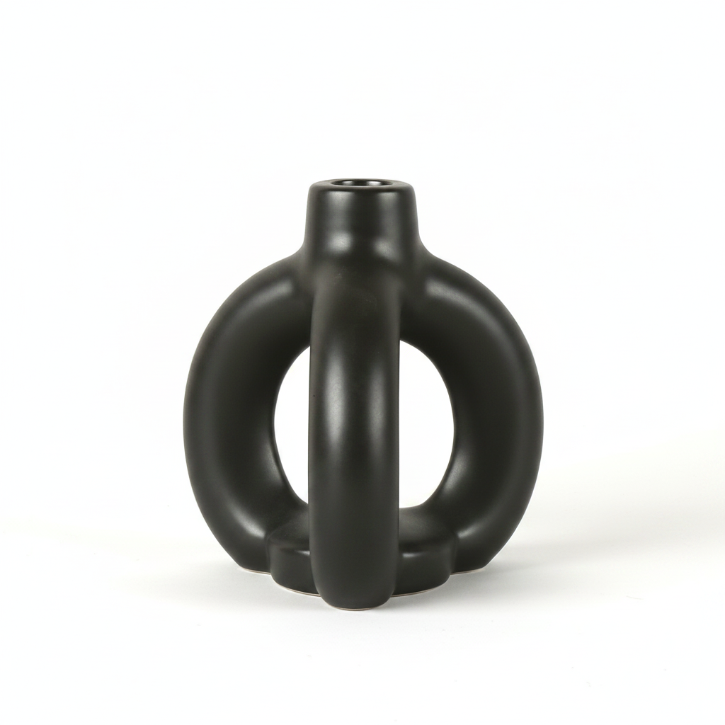 פמוט חרס BALON שחור 13*13