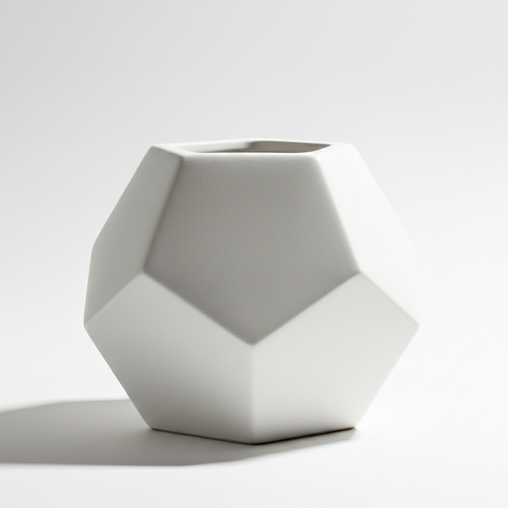 כד KUBE לבן בינוני 17 ס"מ