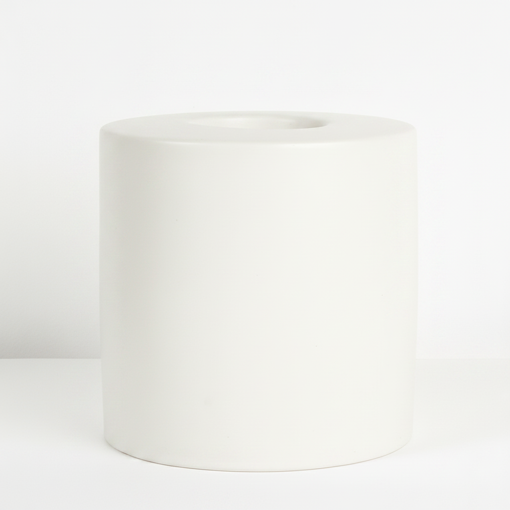 פמוט GALIL לבן רחב 10*10 ס"מ