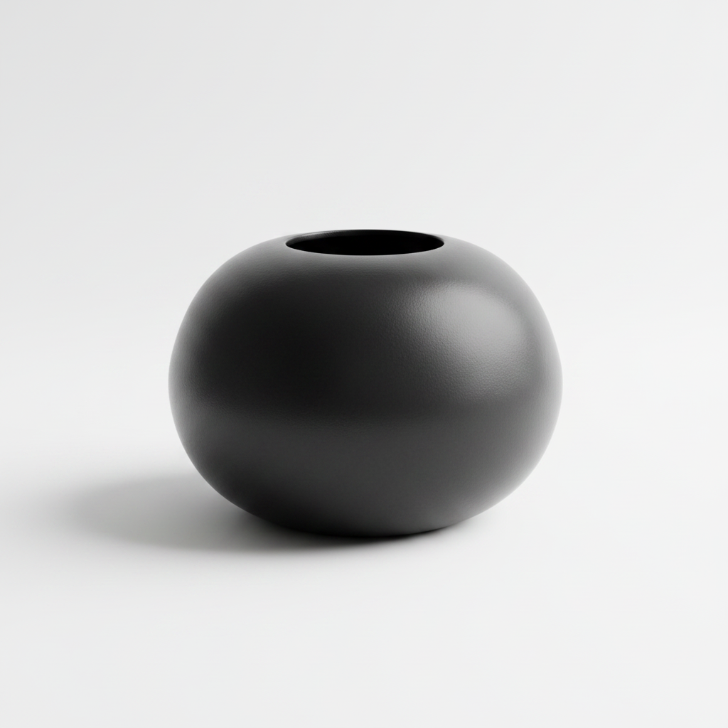 כד VAZE שחור קטן 13*19 ס''מ