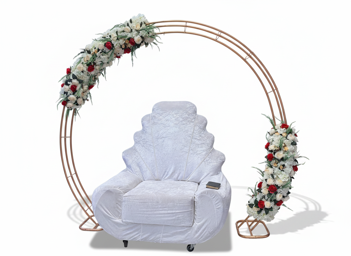 קשת מתכת לפרחים ובלונים קוטר 2.3 מטר